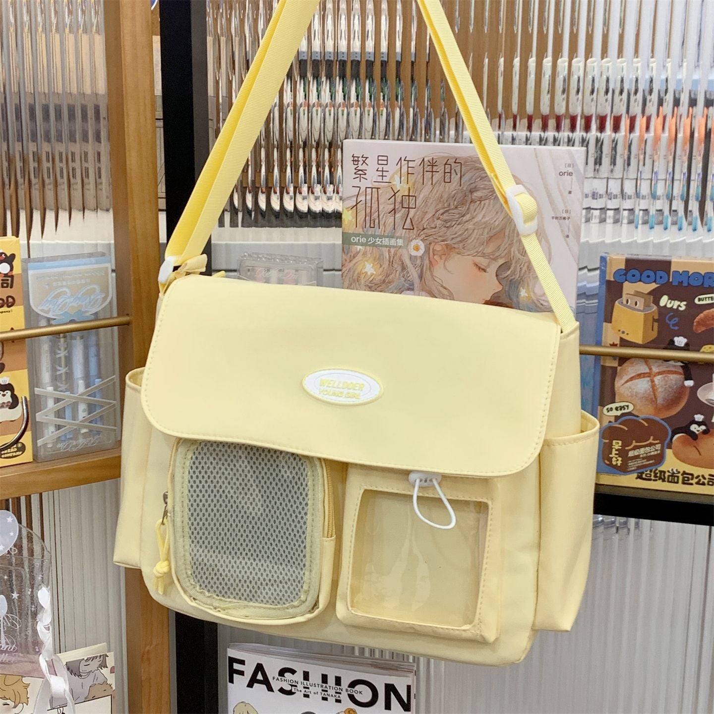 Multi-Taschen Messenger Bag Schulrucksack