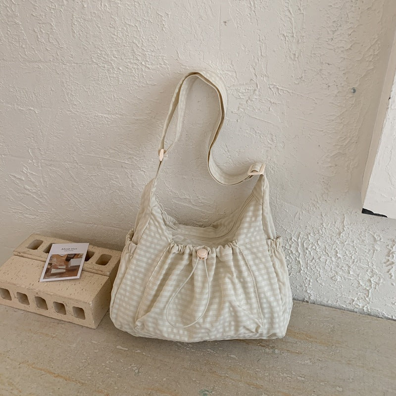 Lässige Gingham Tragetasche
