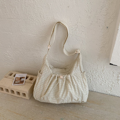 Lässige Gingham Tragetasche