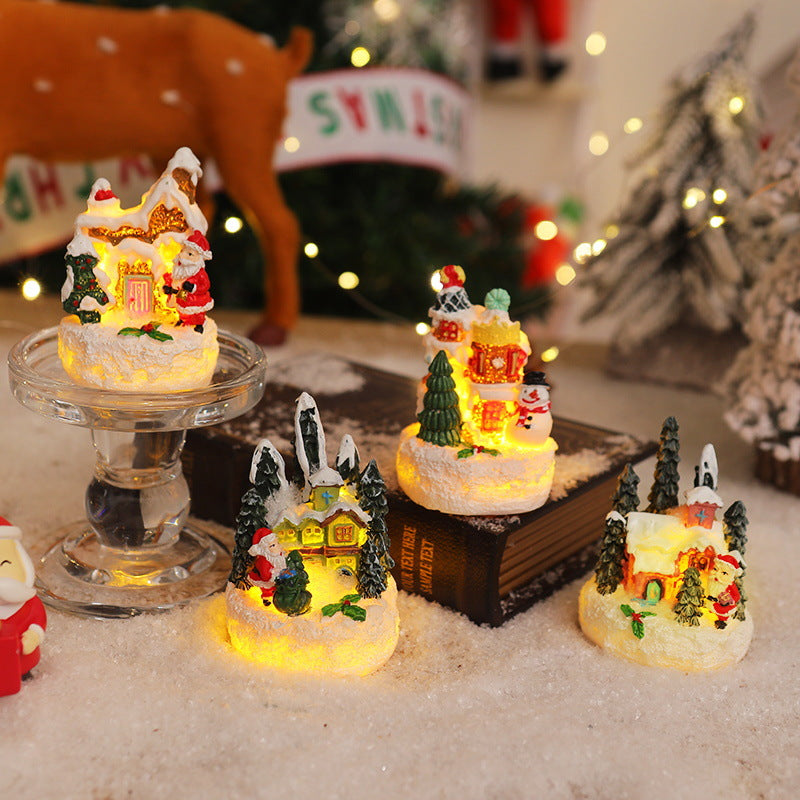 Weihnachtliche Miniaturbeleuchtung mit Schneeszenen Brehn