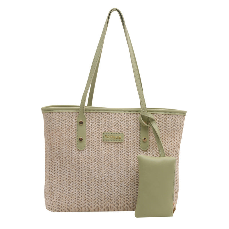 Lässige Gewebte Strandtasche