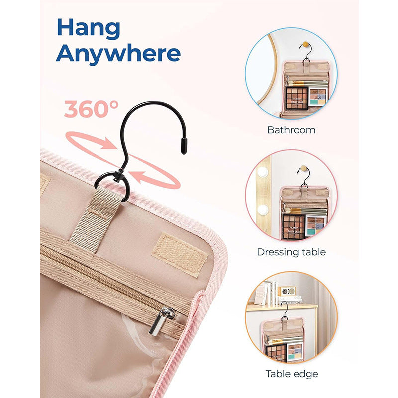 Kosmetik-Organizer Tasche mit Abnehmbarem Haken und Transparenten Fächern Brehn