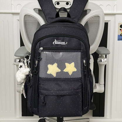 Stern-verzierte Mehrfach-Taschen-Schul-Rucksack