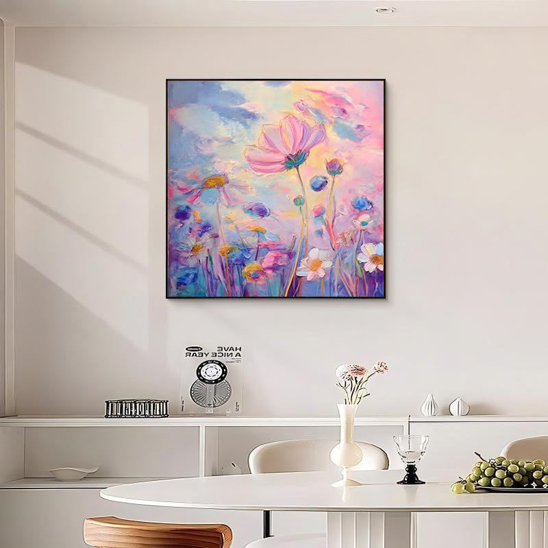 Elegante florale Leinwandkunst für Zuhause