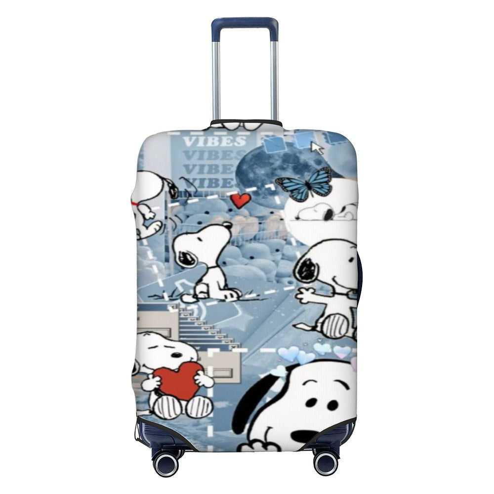 Unisex nan elastische Kofferhülle mit Snoopy Comicmotiv, dehnbarer Schutzbezug für Trolley mit vier Rollen Brehn