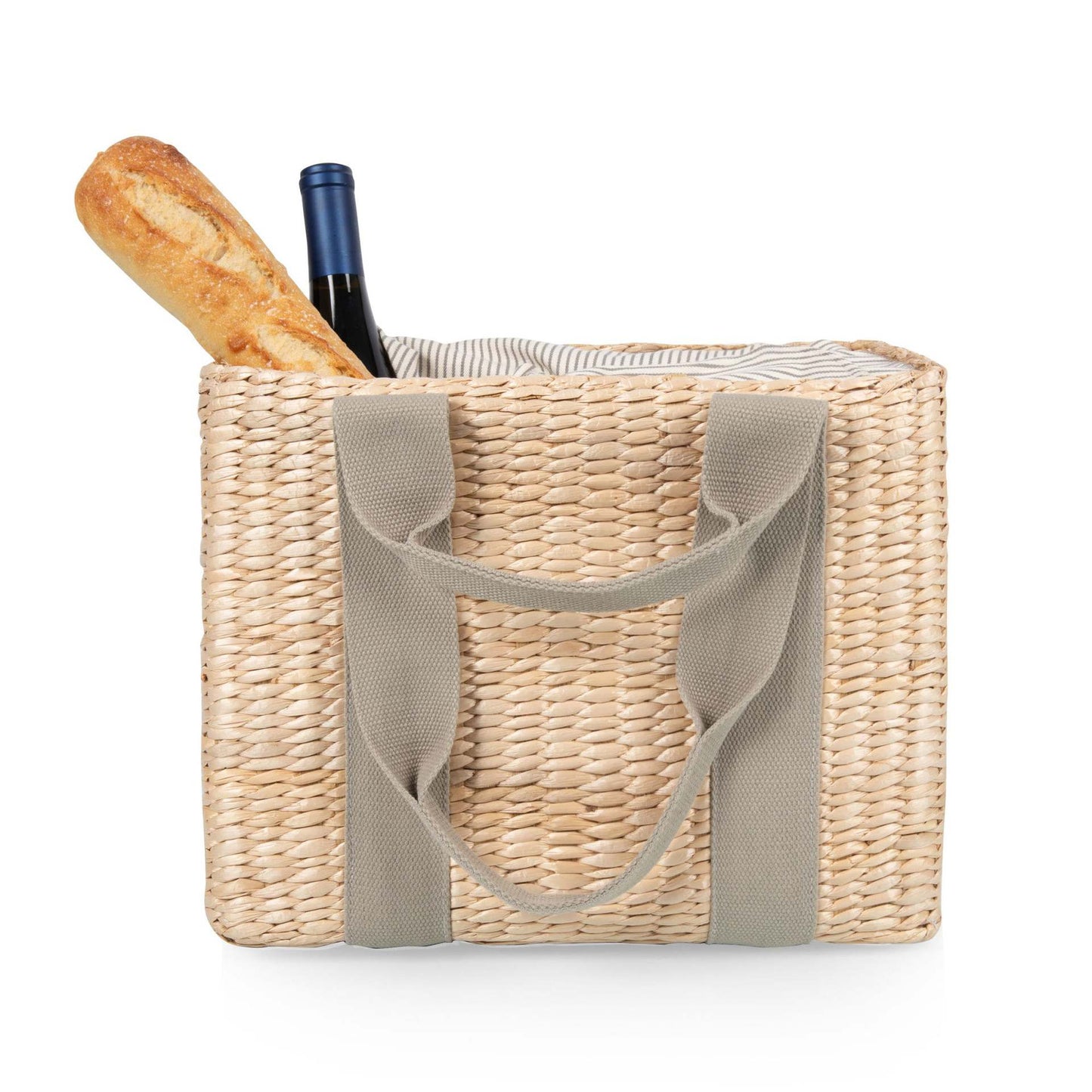 Damen Handgewebter Korb mit abnehmbarem Stoffbezug Brehn