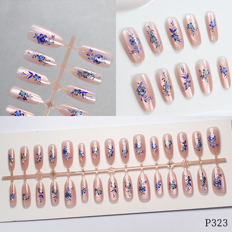 Blumenmuster Press-On Nagelspitzen Brehn