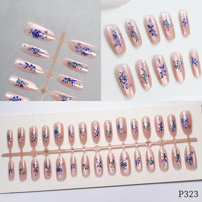 Blumenmuster Press-On Nagelspitzen Brehn