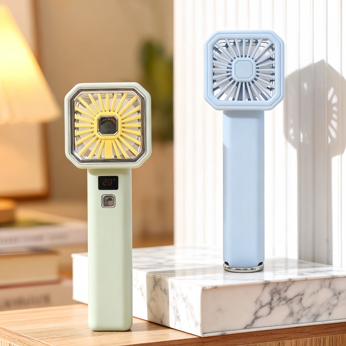 Damen Tragbarer Handventilator mit LCD-Anzeige und USB-Ladefunktion Brehn