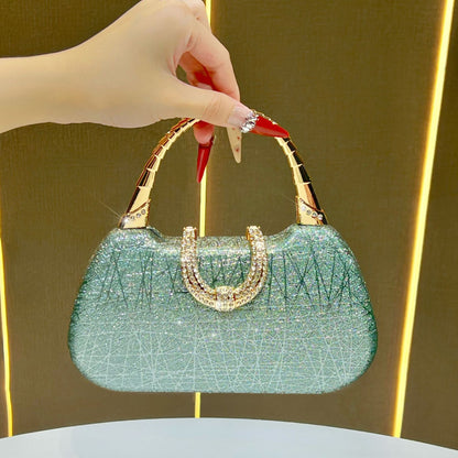 Rhinestone-Detail Abendhandtasche