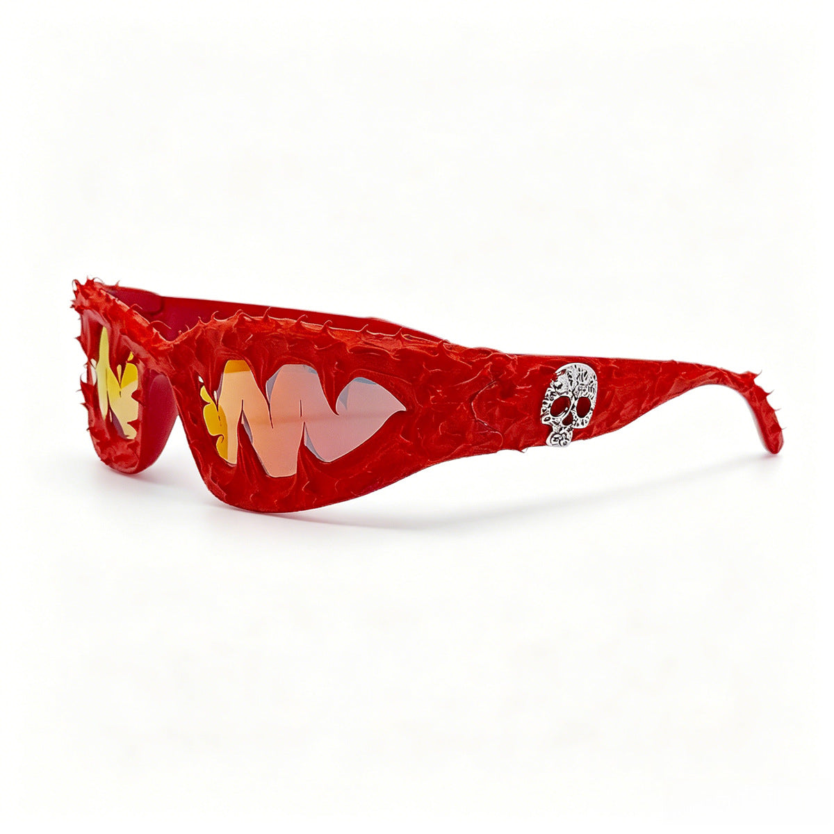 Damen kreative Fashion-Sonnenbrille mit einzigartigen Spikes und skull-Design Brehn