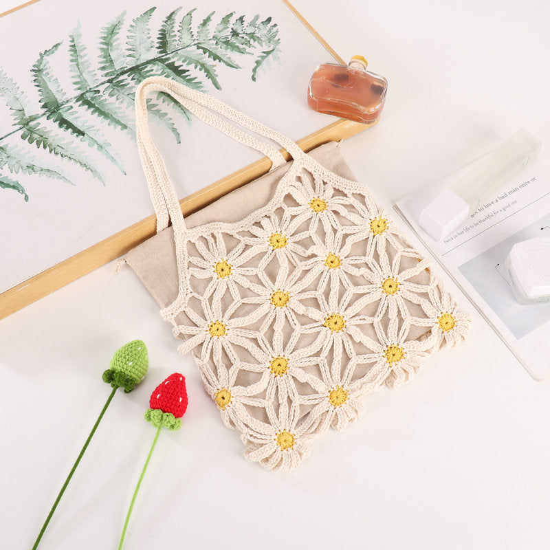 Handgefertigte Blumenmuster-Shopper-Tasche Brehn