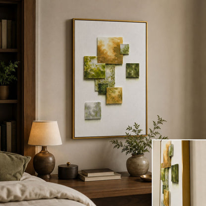 Abstrakte quadratische Leinwand Wandkunst