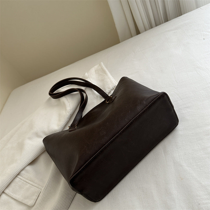 Klassische Vegane Leder Schulter Tasche
