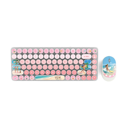 Retro Design Tastatur und Maus Set Brehn