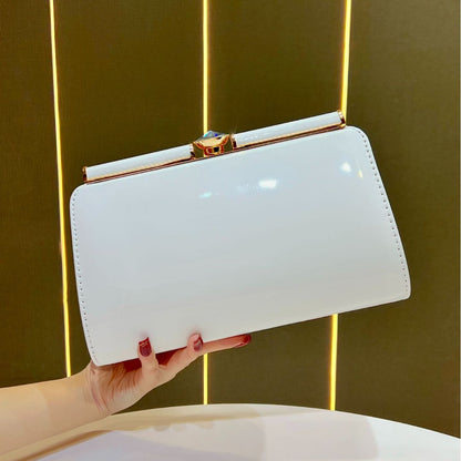 Elegante Patentleder Abend Clutch