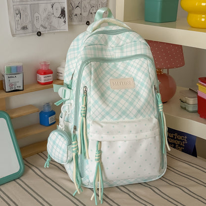 Stylische Karomuster-Rucksack Brehn