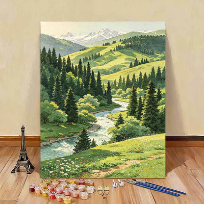 Scenic Nature Landscape Malen nach Zahlen Set Brehn