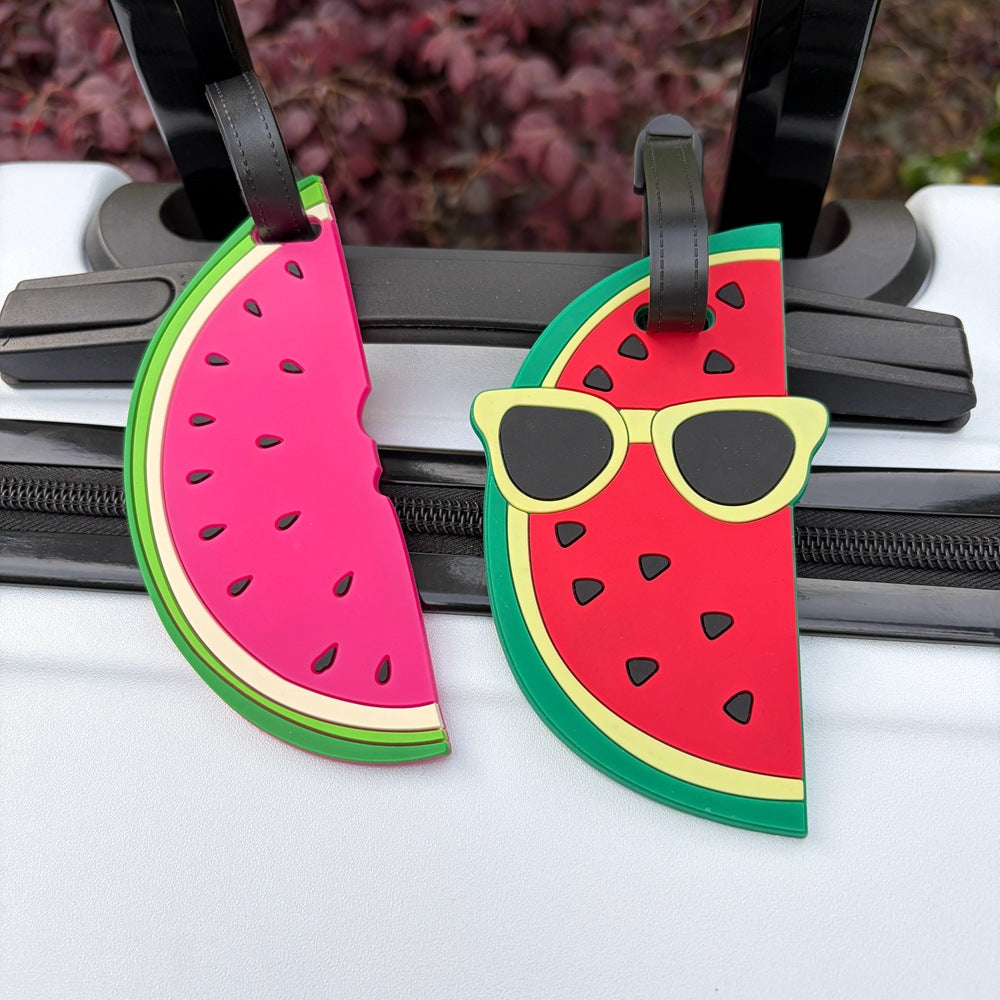 Verspieltes Wassermelonen-Gepäcketikett Brehn