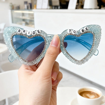 Rhinestone-beschmückte Herz-Sonnenbrille Brehn