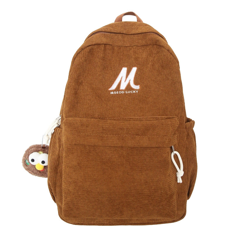 Lässiger Plüschtexturierter Schulrucksack Brehn
