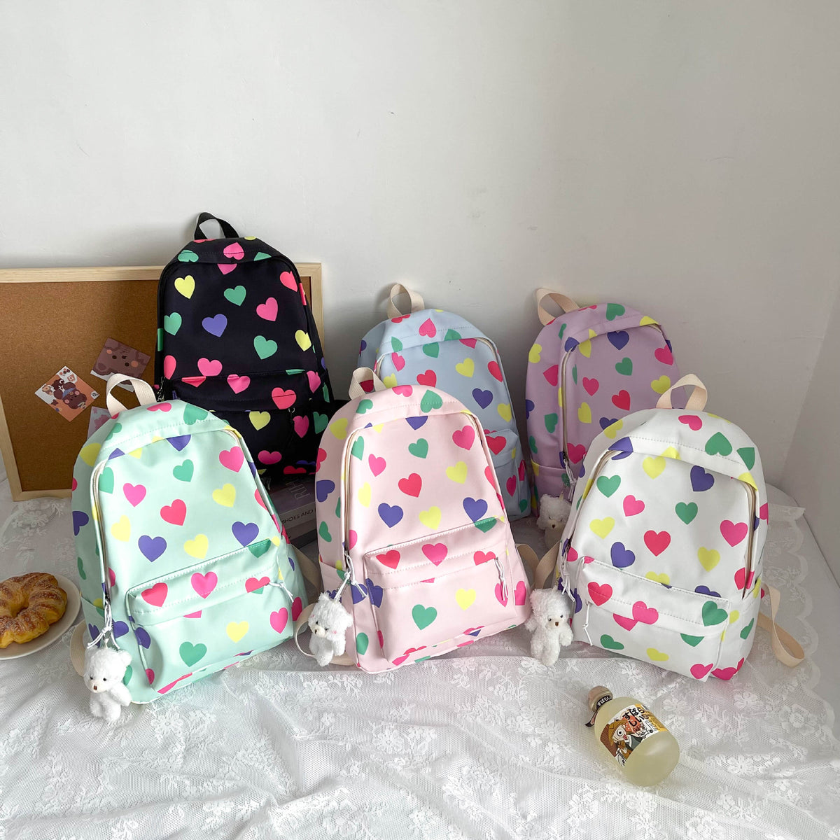 Herzgemusterter Freizeitrucksack Brehn