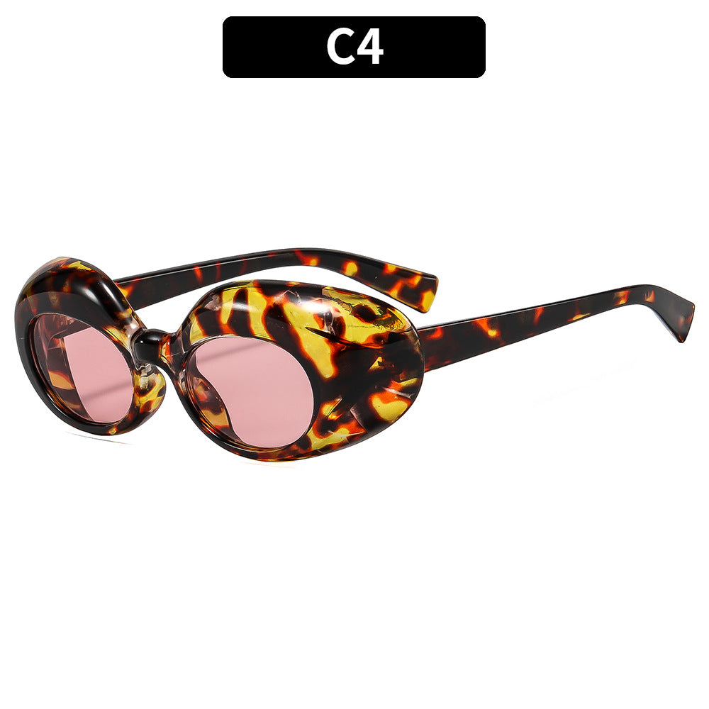 Künstlerische ovale Rahmen-Sonnenbrille