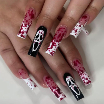 Halloween Kunstnagelset mit aufregenden blutigen Designs und gruseligen Motiven Brehn