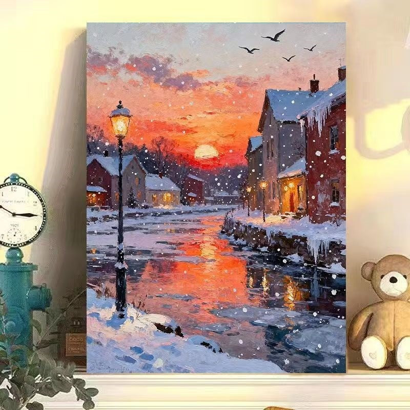 Winter Wonderland Landschaft Leinwand Kunst Brehn