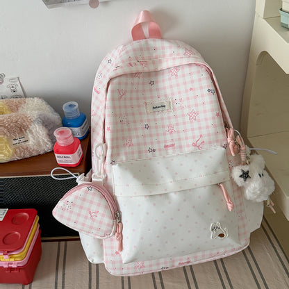 Stylischer Karostoff Casual Rucksack Brehn