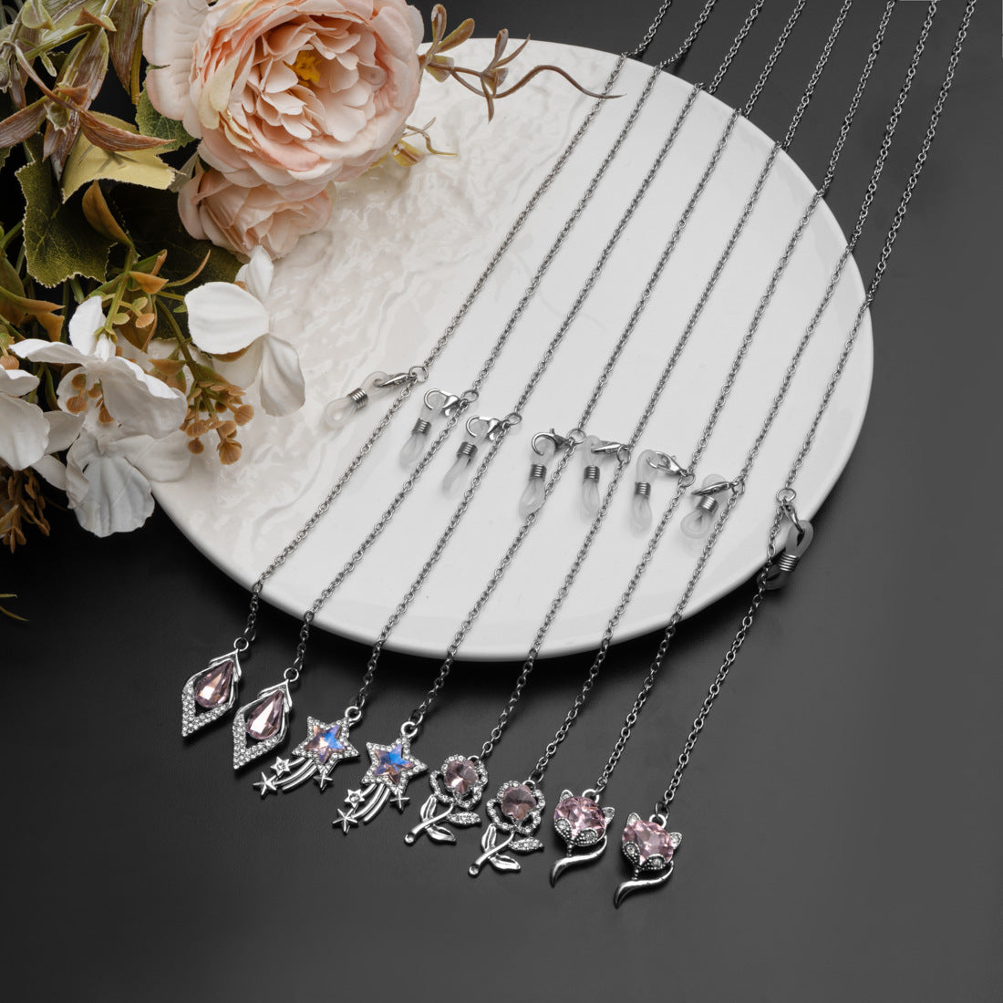 Floral Charm Brillen Kette Brehn