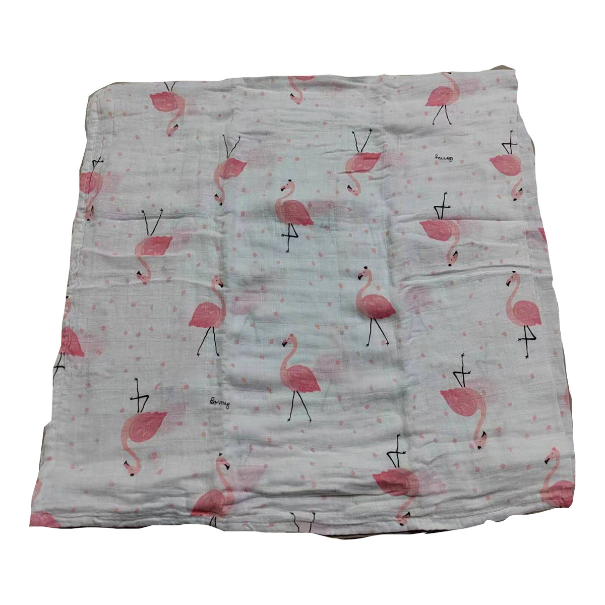 Baumwoll-Musselin Babydecke mit Herzmuster Brehn