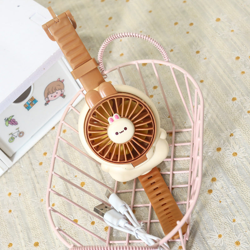 Damen Tragbarer Handventilator mit süßem Hasenmotiv Brehn