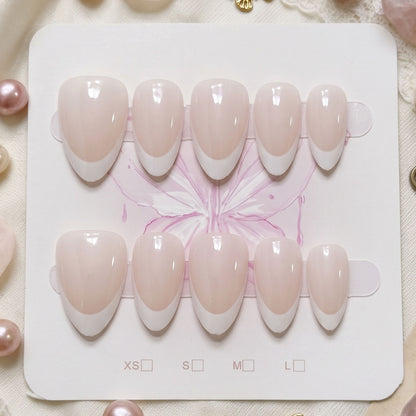 Premium French Tip Press-On Nail Set