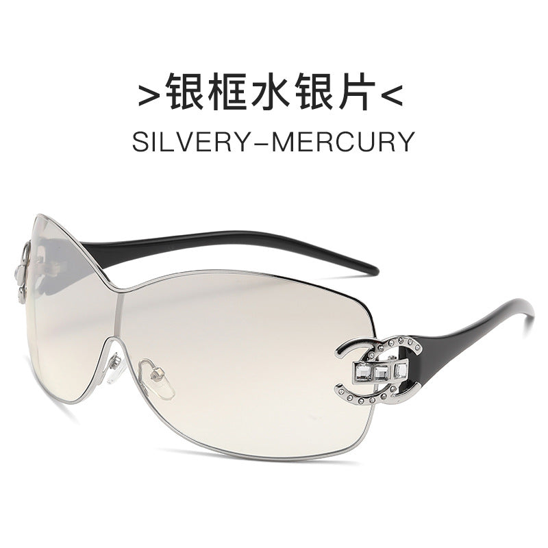 Damen Fashion-Sonnenbrille mit extravagantem Design und funkelnden Akzenten Brehn