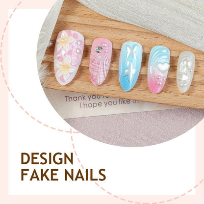 Kreatives Kunstnagelset mit Glitzer- und Einhornmotiven Brehn