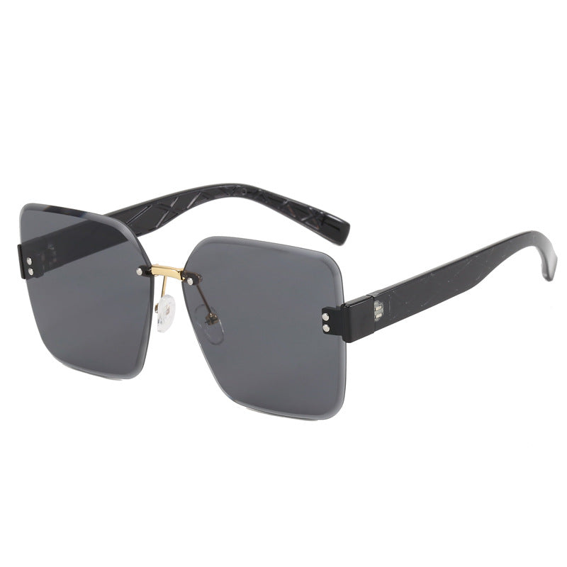Damen oversized quadratische Sonnenbrille mit modischem Dekor Brehn