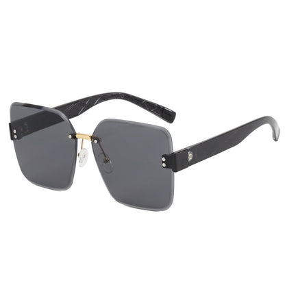 Damen oversized quadratische Sonnenbrille mit modischem Dekor Brehn