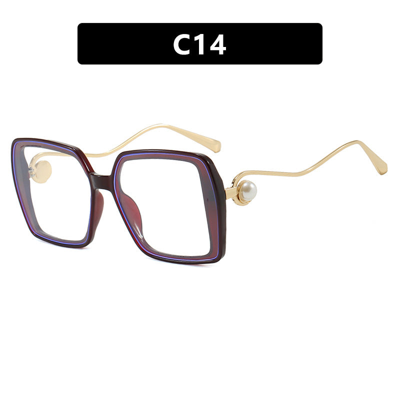 Damen modische quadratische Brille mit elegantem Metallrahmen und einzigartigen Akzenten Brehn