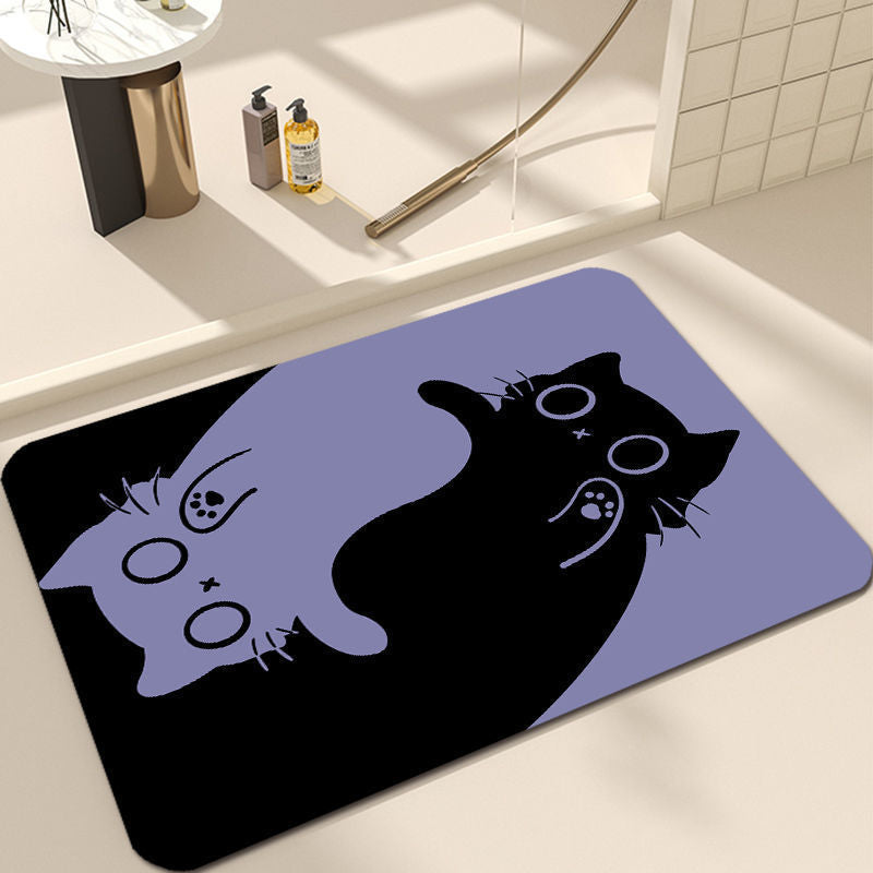 Süßes Katzen-Design Badezimmermatte Brehn