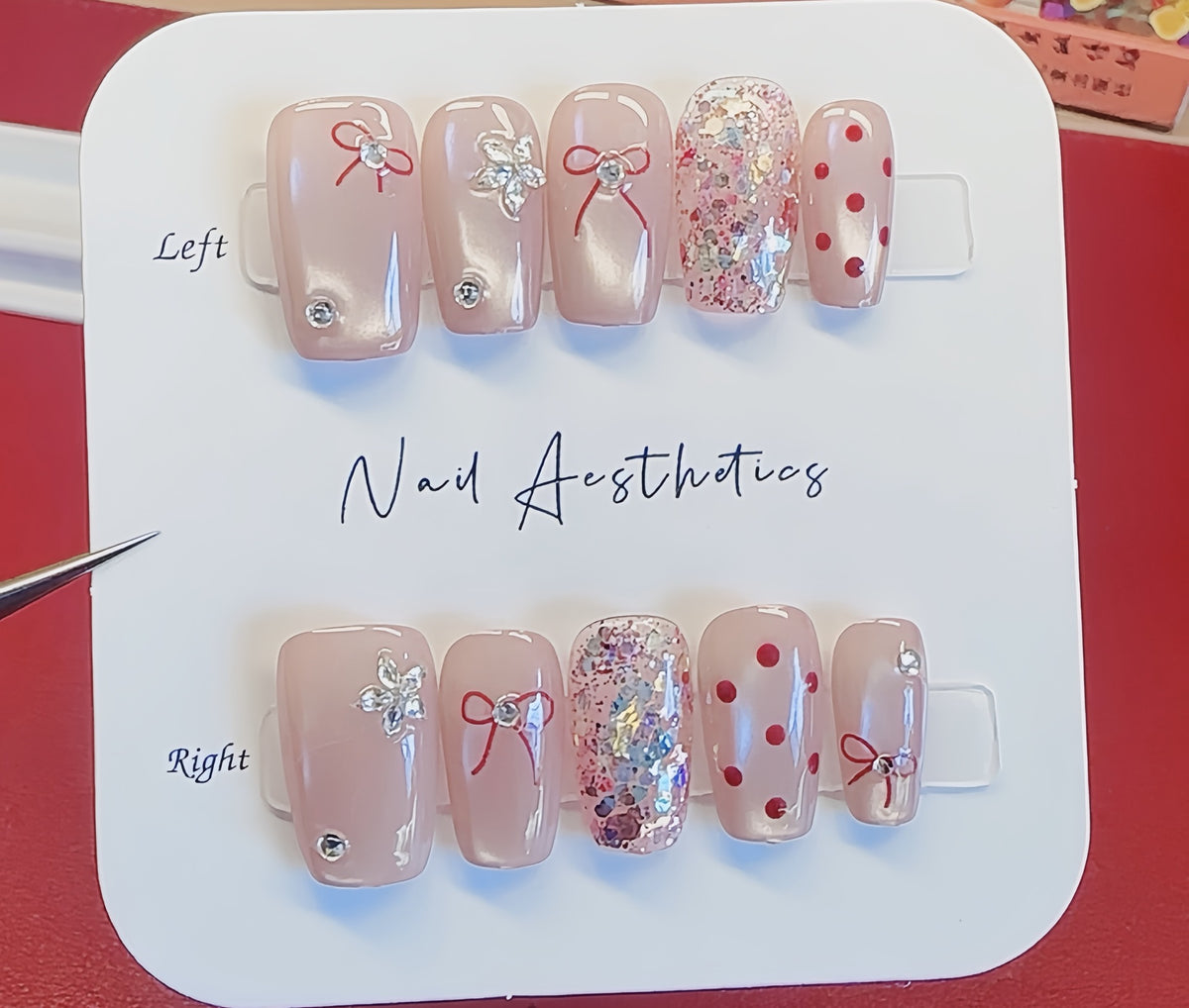 Dekorative Press-On Nagelkunst Brehn