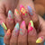 Kunstnagelset mit floralen Design und bunter Farbvielfalt Brehn
