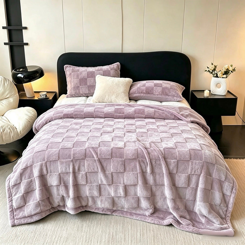 Strukturiert Patchwork Fleece Decke Brehn
