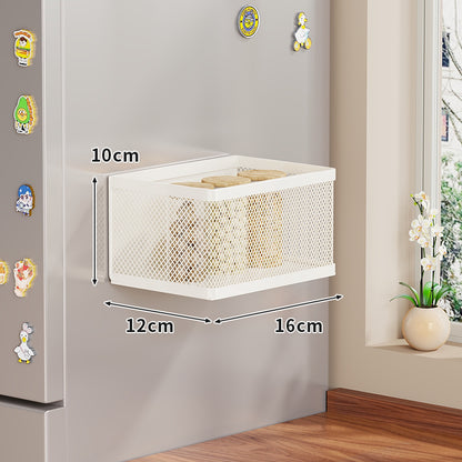 Magnetischer Mesh-Wandkorb für die seitliche Aufbewahrung im Kühlschrank