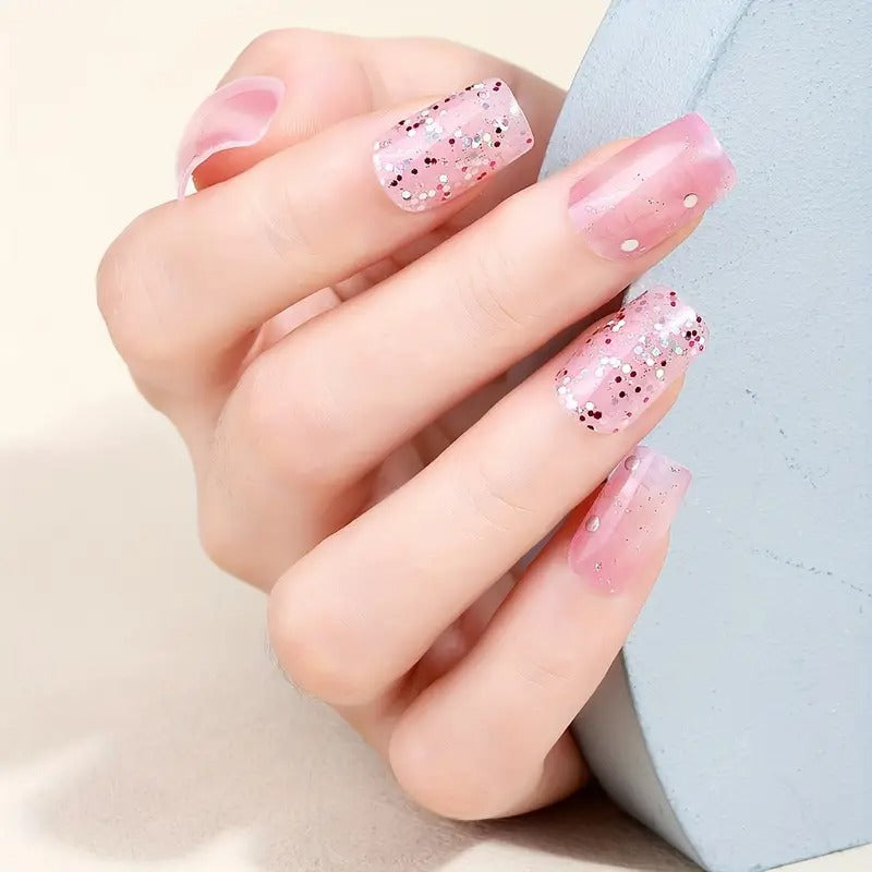 Dekorative Glitter-Nagel-Wraps