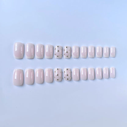 Dekoratives Strass Französisch-Spitze Nagelkunst-Set