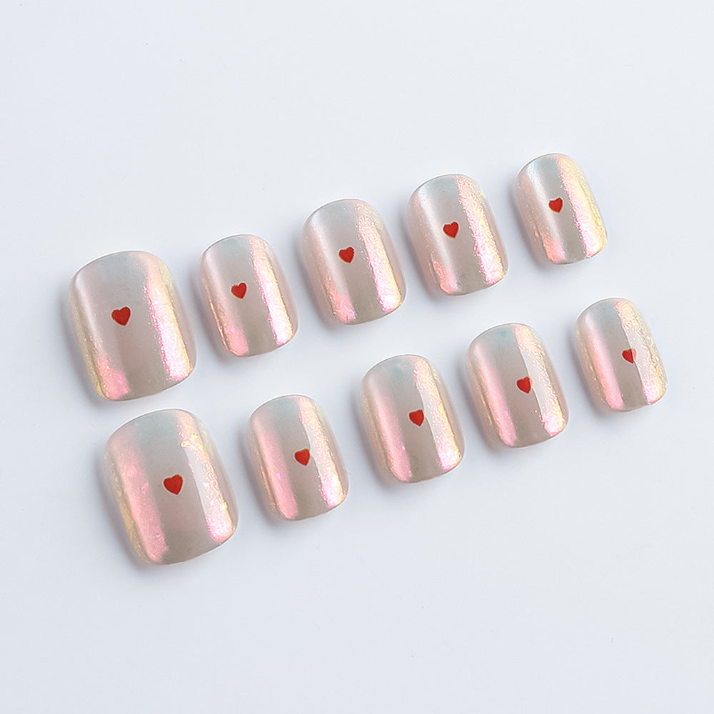 Herz-verzierte Gel-Nagelkunst Brehn