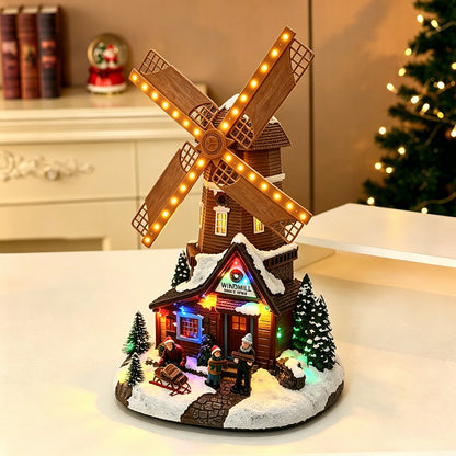 Nostalgische Weihnachtswindmühle Dekoration Brehn