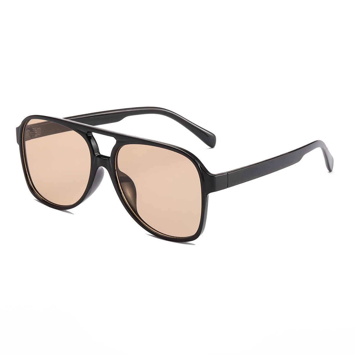 Damen modische Quader-Sonnenbrille mit breitem Rahmen Brehn