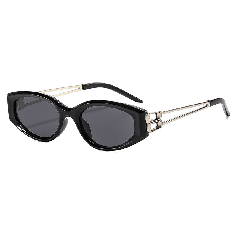 Damen Cat-Eye Sonnenbrille mit markantem Kunststoffrahmen und stilvollen Akzenten Brehn
